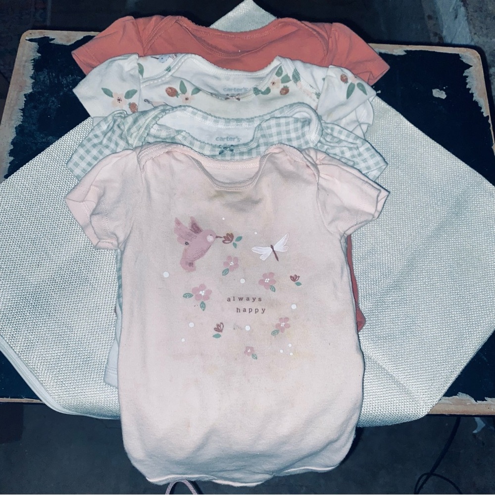 4 Carter infant onesies